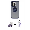 MARSİLYAN™- iPhone 16 Pro Max Kılıf Yörünge Çizgi - Siyah Bilvis 3X AR HD Cam Ekran Koruyucu + Bilvis Titan Kamera Lens - GS