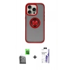 MARSİLYAN™- iPhone 16 Pro Max Kılıf Yörünge Çizgi - Siyah Bilvis 3X AR HD Cam Ekran Koruyucu + Raze Metal Kamera Lens - SH