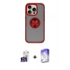 MARSİLYAN™- iPhone 16 Pro Max Kılıf Yörünge Çizgi - Siyah Bilvis 5in1 3D Magic Cam Ekran Koruyucu + Bilvis Titan Kamera Lens - TMGI
