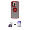 MARSİLYAN™- iPhone 16 Pro Max Kılıf Yörünge Çizgi - Siyah Bilvis 5in1 3D Magic Cam Ekran Koruyucu + Bilvis Titan Kamera Lens - SH