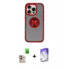 MARSİLYAN™- iPhone 16 Pro Max Kılıf Yörünge Çizgi - Siyah Bilvis 5in1 3D Magic Cam Ekran Koruyucu + Raze Metal Kamera Lens - NLGY