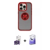 MARSİLYAN™- iPhone 16 Pro Max Kılıf Yörünge Çizgi - Siyah Bilvis 5in1 5D Magic Hayalet Cam Ekran Koruyucu + Bilvis Titan Kamera Lens - SH