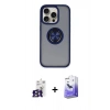 MARSİLYAN™- iPhone 16 Pro Max Kılıf Yörünge Çizgi - Siyah Bilvis 5in1 5D Magic Hayalet Cam Ekran Koruyucu + Bilvis Titan Kamera Lens - TMGI