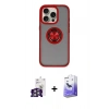 MARSİLYAN™- iPhone 16 Pro Max Kılıf Yörünge Çizgi - Siyah Bilvis 5in1 5D Magic Hayalet Cam Ekran Koruyucu + Bilvis Titan Kamera Lens - GS