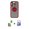 MARSİLYAN™- iPhone 16 Pro Max Kılıf Yörünge Çizgi - Siyah Bilvis 5in1 5D Magic Hayalet Cam Ekran Koruyucu + Raze Metal Kamera Lens - CLTM