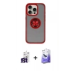 MARSİLYAN™- iPhone 16 Pro Max Kılıf Yörünge Çizgi - Siyah Bilvis 5in1 5D Magic Hayalet Cam Ekran Koruyucu + Bilvis Titan Kamera Lens - TMGI