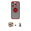 MARSİLYAN™- iPhone 16 Pro Max Kılıf Yörünge Çizgi - Siyah Bilvis Hayalet Cam Ekran Koruyucu + Pers Alüminyum Kamera Lens - CLTM