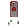 MARSİLYAN™- iPhone 16 Pro Max Kılıf Yörünge Çizgi - Siyah Bilvis Hayalet Cam Ekran Koruyucu + Raze Metal Kamera Lens - NLGY