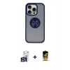 MARSİLYAN™- iPhone 16 Pro Max Kılıf Yörünge Çizgi - Siyah Buffer Cam Ekran Koruyucu + Bilvis Titan Kamera Lens - TMGI