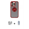 MARSİLYAN™- iPhone 16 Pro Max Kılıf Yörünge Çizgi - Siyah Joko Magic 5D Cam + Pers Alüminyum Kamera Lens - GS
