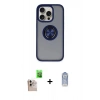 MARSİLYAN™- iPhone 16 Pro Max Kılıf Yörünge Çizgi - Siyah Joko Magic 5D Cam + Raze Metal Kamera Lens - NLGY