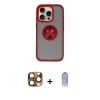 MARSİLYAN™- iPhone 16 Pro Max Kılıf Yörünge Çizgi - Siyah Joko Magic 5D Cam + Pers Alüminyum Kamera Lens - CLTM