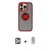 MARSİLYAN™- iPhone 16 Pro Max Kılıf Yörünge Çizgi - Siyah Joko Magic 5D Cam + PVD Metal Kamera Lens - GD
