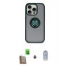 MARSİLYAN™- iPhone 16 Pro Max Kılıf Yörünge Çizgi - Siyah Joko Magic 5D Cam + Raze Metal Kamera Lens - CLTM