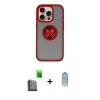 MARSİLYAN™- iPhone 16 Pro Max Kılıf Yörünge Çizgi - Siyah Joko Magic 5D Cam + Raze Metal Kamera Lens - SH