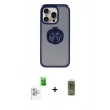 MARSİLYAN™- iPhone 16 Pro Max Kılıf Yörünge Çizgi - Siyah Joko Magic 5D Hayalet Cam + Raze Metal Kamera Lens - BZ