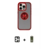MARSİLYAN™- iPhone 16 Pro Max Kılıf Yörünge Çizgi - Siyah Joko Magic 5D Hayalet Cam + PVD Metal Kamera Lens - GS