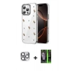 MARSİLYAN™- iPhone 16 Pro Max Kılıf Yörünge Form - Şeffaf 360 Full Body Arka Koruyucu + Pers Alüminyum Kamera Lens - GI