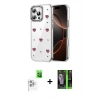 MARSİLYAN™- iPhone 16 Pro Max Kılıf Yörünge Form - Şeffaf 360 Full Body Arka Koruyucu + Raze Metal Kamera Lens - BZ