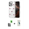 MARSİLYAN™- iPhone 16 Pro Max Kılıf Yörünge Form - Şeffaf Pasifik Cam Ekran Koruyucu + Raze Metal Kamera Lens - SH