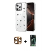 MARSİLYAN™- iPhone 16 Pro Max Kılıf Yörünge Form - Siyah 360 Mat Full Body Arka Koruyucu + Pers Alüminyum Kamera Lens - CLTM
