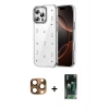 MARSİLYAN™- iPhone 16 Pro Max Kılıf Yörünge Form - Siyah 360 Mat Full Body Arka Koruyucu + Pers Alüminyum Kamera Lens - CLTM