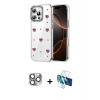 MARSİLYAN™- iPhone 16 Pro Max Kılıf Yörünge Form - Siyah 3D Antistatik Seramik Nano Ekran Koruyucu + Pers Alüminyum Kamera Lens - GI