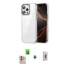 MARSİLYAN™- iPhone 16 Pro Max Kılıf Yörünge Form - Siyah Bilvis 3D Cam Ekran Koruyucu + Raze Metal Kamera Lens - NLGY