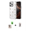 MARSİLYAN™- iPhone 16 Pro Max Kılıf Yörünge Form - Siyah Bilvis 3D Cam Ekran Koruyucu + Raze Metal Kamera Lens - NLGY