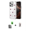 MARSİLYAN™- iPhone 16 Pro Max Kılıf Yörünge Form - Siyah Bilvis 3D Cam Ekran Koruyucu + Raze Metal Kamera Lens - SH