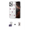 MARSİLYAN™- iPhone 16 Pro Max Kılıf Yörünge Form - Siyah Bilvis 3D Cam Ekran Koruyucu + Bilvis Titan Kamera Lens - TMGI
