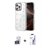 MARSİLYAN™- iPhone 16 Pro Max Kılıf Yörünge Form - Siyah Bilvis 3X AR HD Cam Ekran Koruyucu + Bilvis Titan Kamera Lens - TMGI