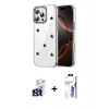 MARSİLYAN™- iPhone 16 Pro Max Kılıf Yörünge Form - Siyah Bilvis 3X AR HD Cam Ekran Koruyucu + Bilvis Titan Kamera Lens - TMGI