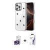 MARSİLYAN™- iPhone 16 Pro Max Kılıf Yörünge Form - Siyah Bilvis 3X AR HD Cam Ekran Koruyucu + Bilvis Titan Kamera Lens - SH