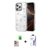MARSİLYAN™- iPhone 16 Pro Max Kılıf Yörünge Form - Siyah Bilvis 3X AR HD Cam Ekran Koruyucu + Raze Metal Kamera Lens - NLGY