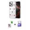 MARSİLYAN™- iPhone 16 Pro Max Kılıf Yörünge Form - Siyah Bilvis 5in1 5D Magic Hayalet Cam Ekran Koruyucu + Raze Metal Kamera Lens - NLGY