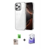 MARSİLYAN™- iPhone 16 Pro Max Kılıf Yörünge Form - Siyah Bilvis 5in1 5D Magic Hayalet Cam Ekran Koruyucu + Raze Metal Kamera Lens - NLGY