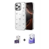 MARSİLYAN™- iPhone 16 Pro Max Kılıf Yörünge Form - Siyah Bilvis 5in1 5D Magic Hayalet Cam Ekran Koruyucu + Bilvis Titan Kamera Lens - TMGI