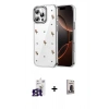 MARSİLYAN™- iPhone 16 Pro Max Kılıf Yörünge Form - Siyah Bilvis Hayalet Cam Ekran Koruyucu + Bilvis Titan Kamera Lens - TMGI