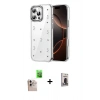 MARSİLYAN™- iPhone 16 Pro Max Kılıf Yörünge Form - Siyah Bilvis Hayalet Cam Ekran Koruyucu + Raze Metal Kamera Lens - NLGY