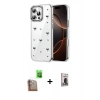MARSİLYAN™- iPhone 16 Pro Max Kılıf Yörünge Form - Siyah Bilvis Hayalet Cam Ekran Koruyucu + Raze Metal Kamera Lens - CLTM