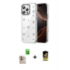 MARSİLYAN™- iPhone 16 Pro Max Kılıf Yörünge Form - Siyah Buffer Cam Ekran Koruyucu + Raze Metal Kamera Lens - NLGY