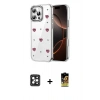 MARSİLYAN™- iPhone 16 Pro Max Kılıf Yörünge Form - Siyah Buffer Cam Ekran Koruyucu + PVD Metal Kamera Lens - SH