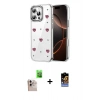 MARSİLYAN™- iPhone 16 Pro Max Kılıf Yörünge Form - Siyah Buffer Hayalet Cam Ekran Koruyucu + Raze Metal Kamera Lens - NLGY