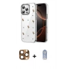 MARSİLYAN™- iPhone 16 Pro Max Kılıf Yörünge Form - Siyah Joko Magic 5D Cam + Pers Alüminyum Kamera Lens - CLTM