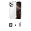 MARSİLYAN™- iPhone 16 Pro Max Kılıf Yörünge Form - Siyah Joko Magic 5D Cam + PVD Metal Kamera Lens - SH