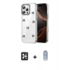 MARSİLYAN™- iPhone 16 Pro Max Kılıf Yörünge Form - Siyah Joko Magic 5D Cam + PVD Metal Kamera Lens - SH