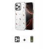 MARSİLYAN™- iPhone 16 Pro Max Kılıf Yörünge Form - Siyah Joko Magic 5D Hayalet Cam + PVD Metal Kamera Lens - GS