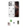 MARSİLYAN™- iPhone 16 Pro Max Kılıf Yörünge Form - Siyah Joko Magic 5D Hayalet Cam + Raze Metal Kamera Lens - NLGY
