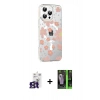 MARSİLYAN™- iPhone 16 Pro Max Kılıf Yörünge Işık Prime - Şeffaf 360 Full Body Arka Koruyucu + Bilvis Titan Kamera Lens - TMGI